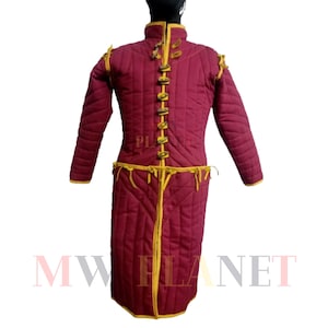 Medieval Armor Viking Gambeson Costume Full Sleeve Thick Padded Protective Aketon For Reenactment Of Historical jacket Sca Larp Cosplay Gift