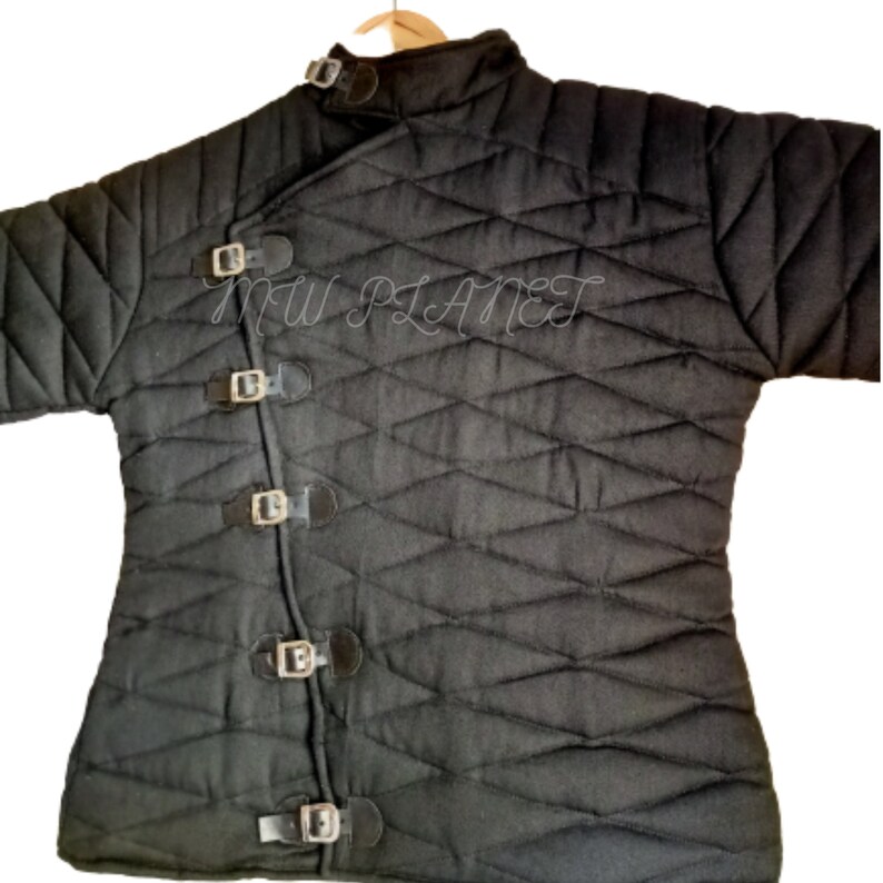 Manteau Médiéval Viking Gambeson Matelassé Rouge - Akéton Rembourré Coton, Unisexe Adulte Neuf