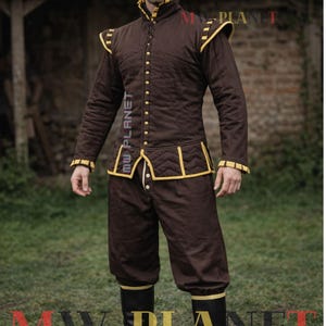 Medieval Padded Cotton Gambeson Set: Arming Jacket & Pants - Roleplay Costume image 2