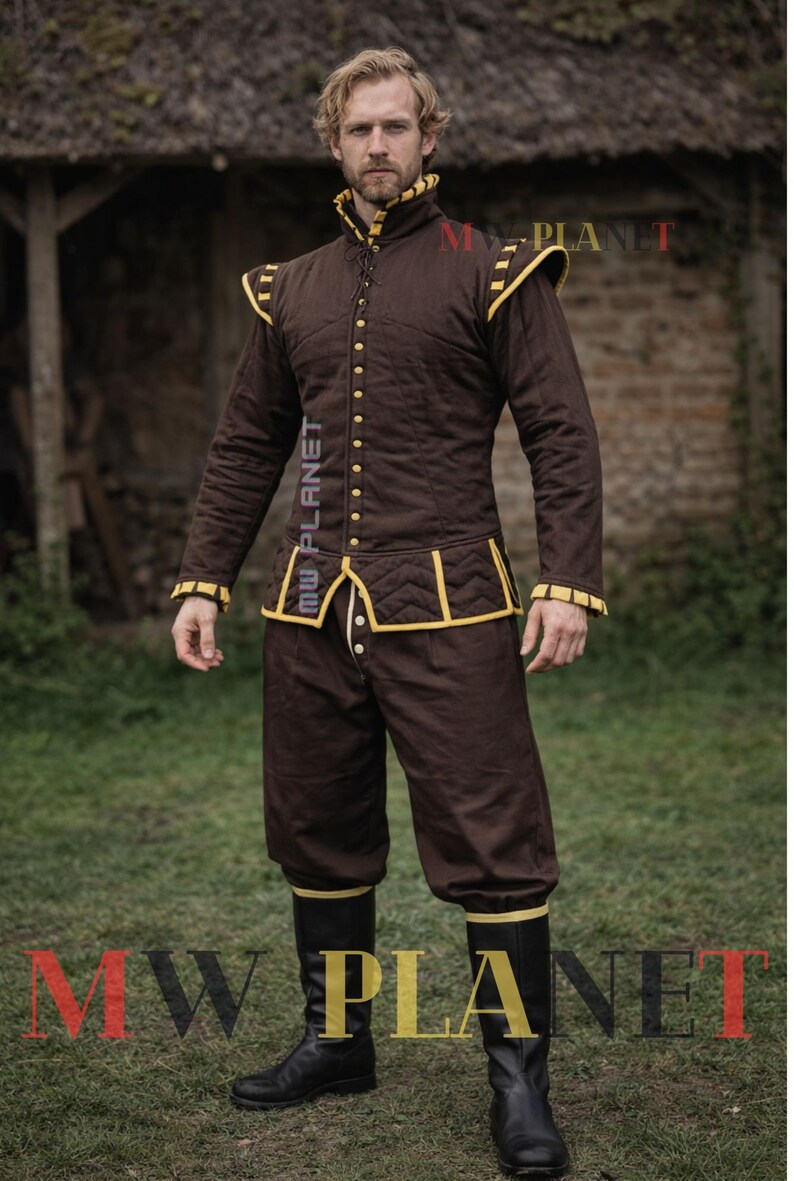 Medieval Padded Cotton Gambeson Set: Arming Jacket & Pants - Roleplay Costume image 2