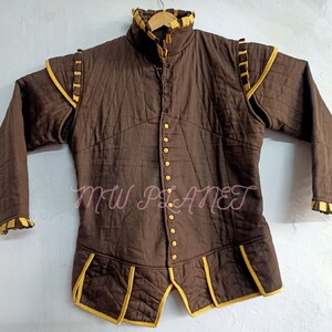 Medieval Padded Cotton Gambeson Set: Arming Jacket & Pants - Roleplay Costume image 4