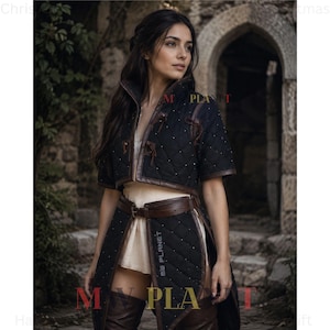Mittelalterlicher Baumwoll-Gambeson: Wikinger Rüstung Aketon - SKA LARP-Kostüm Bild 2