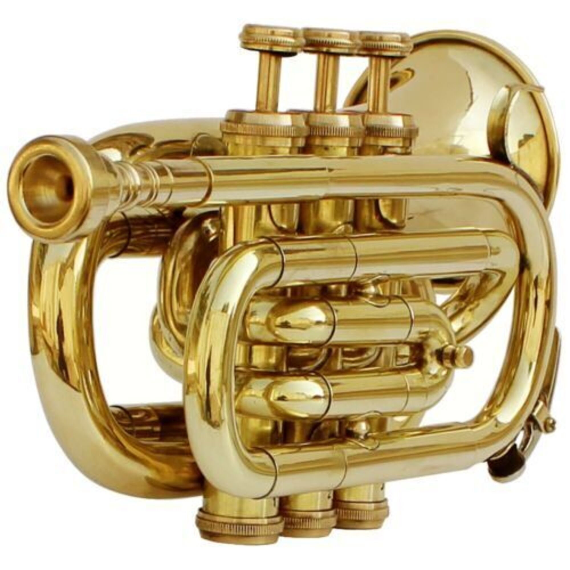 Travel Instruments Bb Brass Pocket Trumpet: Compact Travel Instrument With Case ...