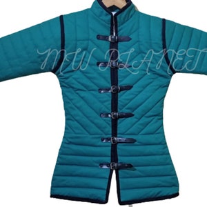 Medieval Handmade Thick Padded Cotton Gambeson I Larp Gambeson Fancy Coat I Full Sleeve Larp Gambeson Rolepaly Standard Size gift for all