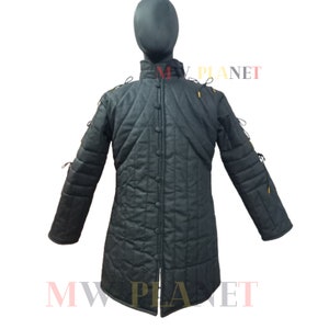 Medieval Viking Armor Gambeson Thick Padded Protective Full Sleeve  Aketon For Reenactment Of Historical Jacket SCA LARP Costume Cosplay