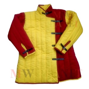 Medieval Viking Gambeson Armor Full Sleeve Aketon Cotton Fabric Thick Padded Protective Armor For Reanctment Of Historical Jacket SCA LARP