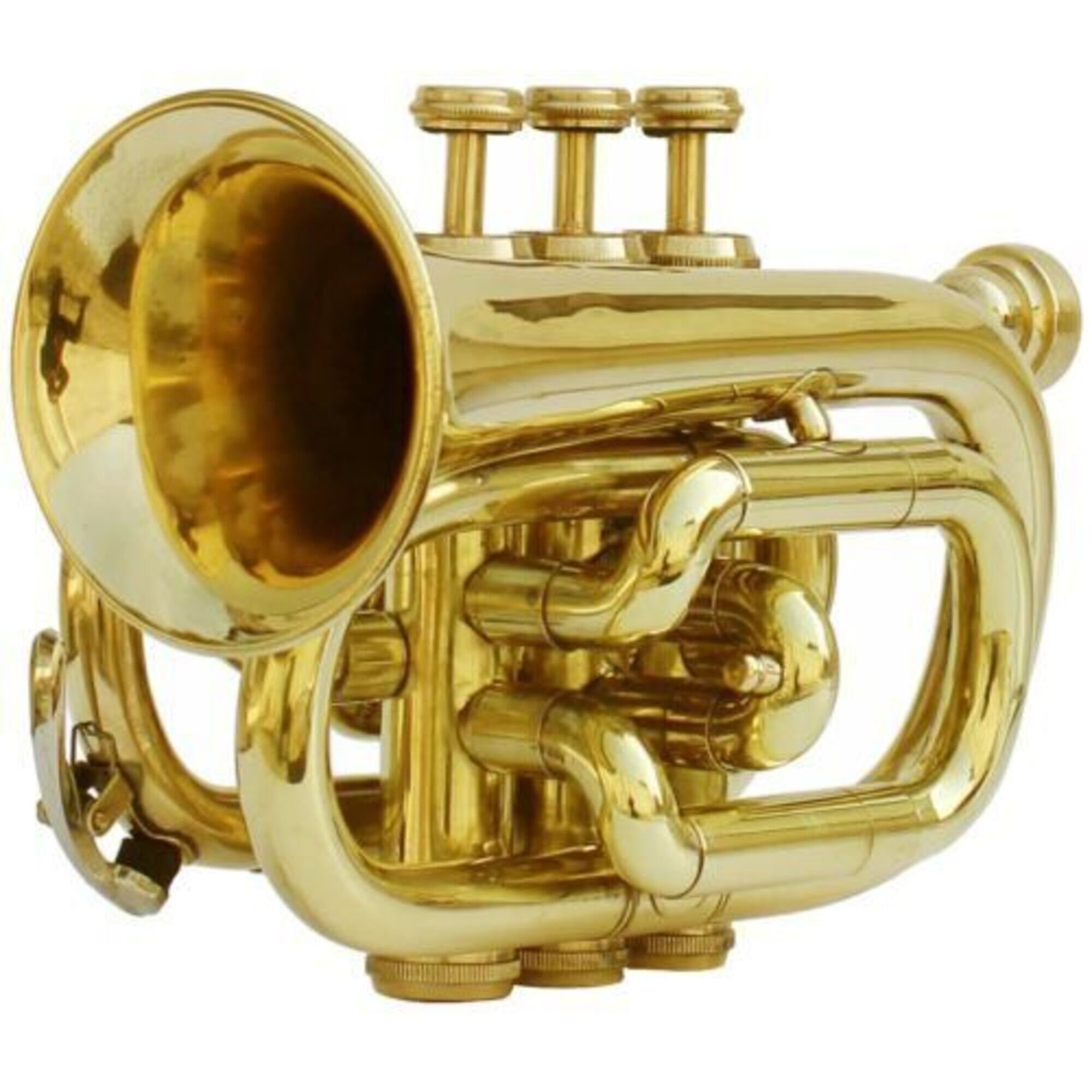 Travel Instruments Bb Brass Pocket Trumpet: Compact Travel Instrument With Case ...