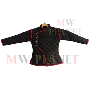 Medieval Viking Gambeson Padded Protective Armor Full Sleeve Aketon Cotton Fabric I Reanctment Of Historical Jacket SCA LARP Halloween Gift