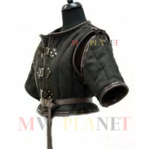 Medieval Thick Padded Short Gambeson Half Sleeve Protective Armor Cotton Fabric Jacket coat gift Sale halloween, christmas fancy costume
