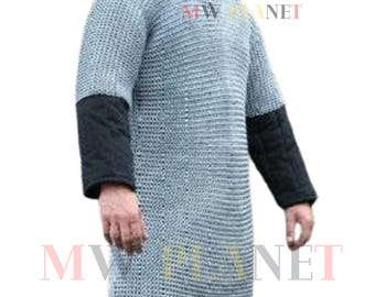 Aluminium butted maliënkolder: middeleeuws LARP-pantser met halve mouwen