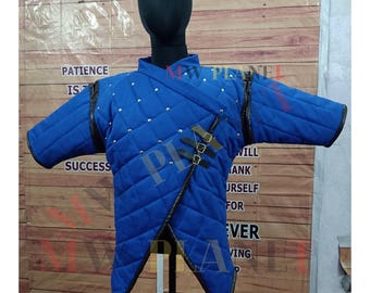 Medieval Viking Gambeson: Padded Cotton Armor Jacket for LARP