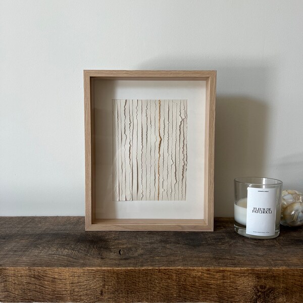 THE FRAYED - framed art piece from roman paper, handmade, decoration