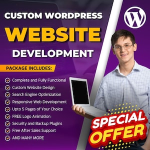 Create Custom Wordpress Website | Complete and Fully Functional Website | Business Website | Website Design