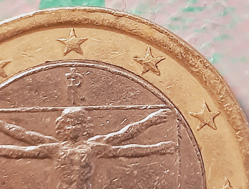 Rare pièce de 1 euro Italie 2002 mal frappée - Etsy France