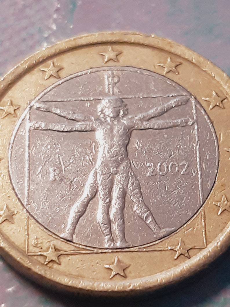 Rare pièce de 1 euro Italie 2002 mal frappée Etsy France