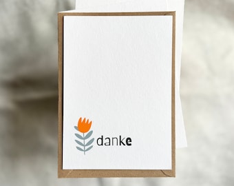 Karte Danke Dankekarte, Dankeskarte oder Danksagungskarte