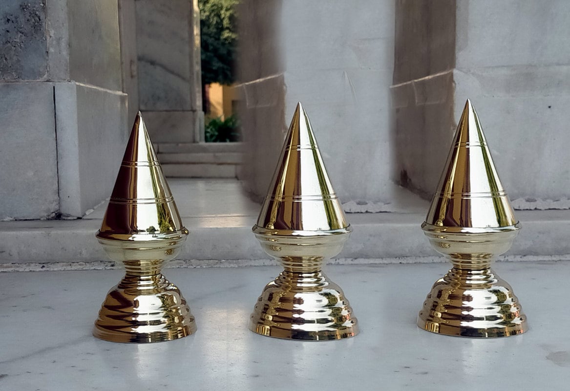 temple kalash for top 2 step pure brass Combo of 3 Pieces