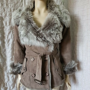 Lipsy faux fur bonded wrap coat deals