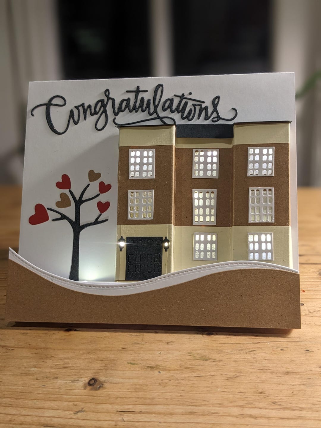 Bespoke New Home Card With Mini LED Lights| Housewarming Present - Etsy