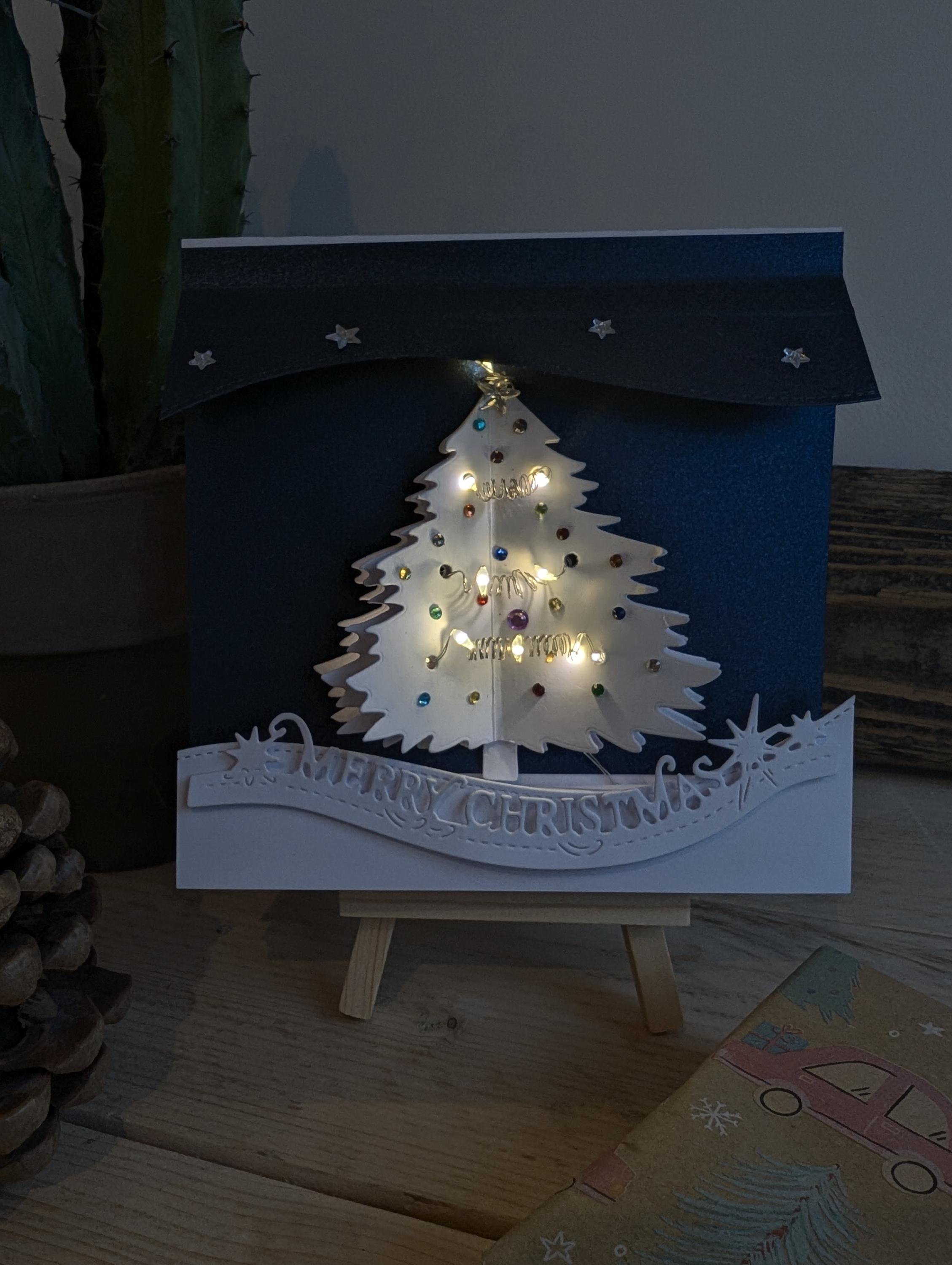 Biglietti Di Natale 3D, 50 Pezzi Con Buste, 10 Design Diversi Di Alberi Di Natale, Formato 9,8x13,6 Cm