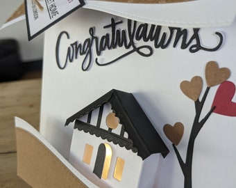 personalised new home card with mini LED lights| housewarming gift| home sweet home