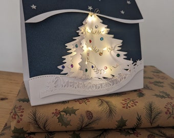 Interactive Christmas card special gift with LED fairy lights