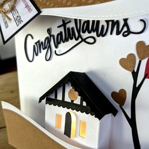 biglietto personalizzato per la nuova casa / luci / luci LED / regalo di inaugurazione della casa / congratulazioni