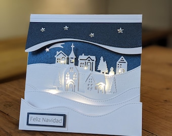 Leuchtende Weihnachtskarte