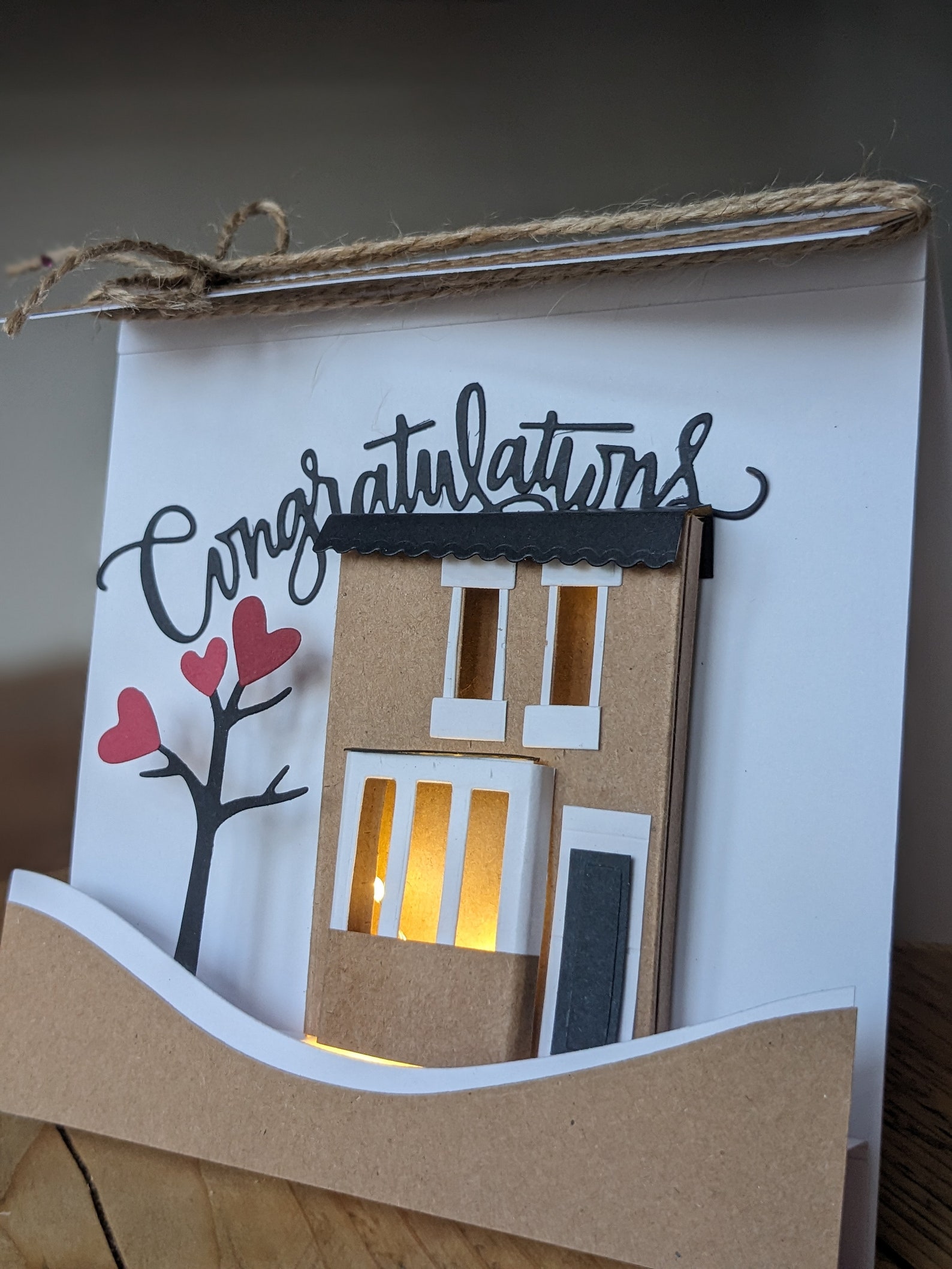 Bespoke New Home Card With Mini LED Lights| Housewarming Present - Etsy