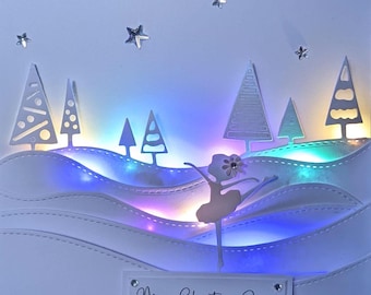 Handgemachte Light Up Ballerina Weihnachtskarte, Andenken