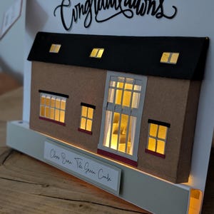 Handmade New Home Card With Mini LED Lights| Housewarming Gift by ...