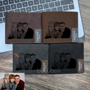 Men's Wallet,Leather Wallet,Custom Photo Wallet,Birthday Gift,Anniversary Gifts, Boyfriend Gifts, Dad Gifts,Father's Day Gifts,Gifts for Dad