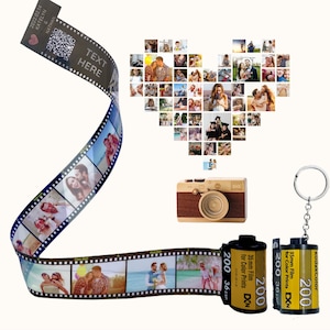 Custom Camera Film Roll Keychain, Film Roll Keyring, Unique Photo Keychain, Engagement Anniversary Gift, Graduation Gifts, Gift for Her Him