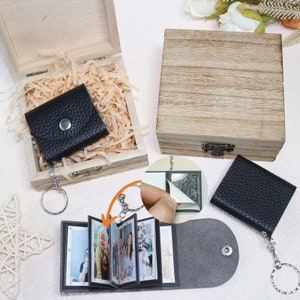 Mini Photo Album Keychain-Gift for Him,Long Distance Relationship Gift for Boyfriend, Anniversary Gift,Birthday Gifts,Valentine&#39;s Day Gifts