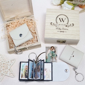 Custom Mini Photo Album Scrapbook Key Chain,Custom Couple Photo Leather Keychain,Mini Photo Album Picture Key Chain,Custom Key Chain