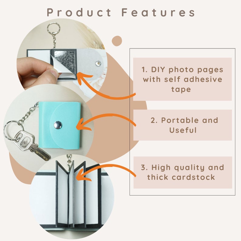 Mini Photo Album Keychain DIY Photo Album Keychainvalentines Etsy