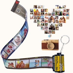 Llavero personalizado con rollo de película fotográfica: llavero de cámara personalizado, regalo con mensaje de voz
