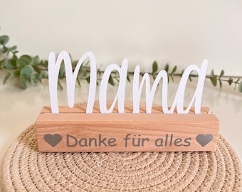 Geschenk zum Muttertag / Holzleiste / Lichthaus / Silhouette / Tischdeko / Muttertgasgeschenk / Deko Wohnzimmer Esszimmer / Einschieber