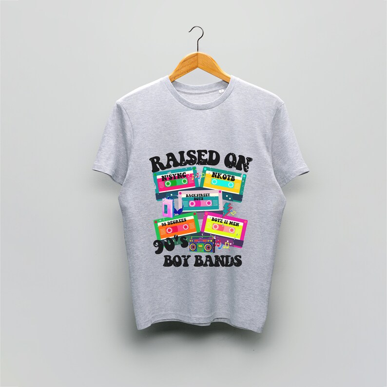 Raised on 90s Bands Shirt Western Shirt Boy Bands Shirt Etsy UK