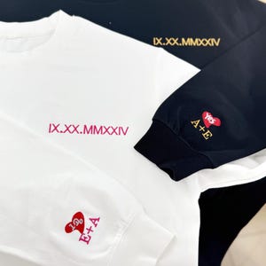 Embroidered Roman Numeral Sweatshirt | Initial Sweatshirt | Unique Gifts for Girlfriend | Wedding Gifts for the Couple | Valentines Day Gift