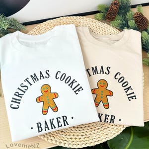 Embroidered Christmas Cookie Baker Gingerbread Sweatshirt | Embroidered Christmas Hoodie | Funny Christmas Sweatshirt | Crew Neck Sweatshirt