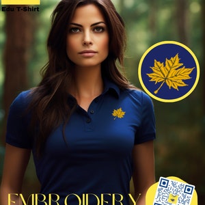 POLO-Shirt mit STICKEREI für Maple LEAF T-Shirt