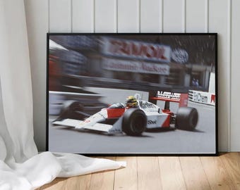 Ayrton Senna McLaren F1 Poster: Vintage Formel 1 Art