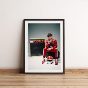 Charles LECLERC 16 Poster Ferrari FORMULA 1 Wall POSTER Print A4 A3 A2 A1 Size, F1 Wall Art, Formula 1 Poster, Formula 1 Canva, F1 Print