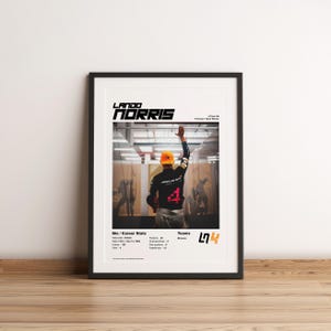 Lando NORRIS Retro Look McLaren FORMULA 1 Wall POSTER Canva Print A4 A3 A2 A1 Size, F1 Wall Art, Formula 1 Poster, Formula1 Canva, F1 Print