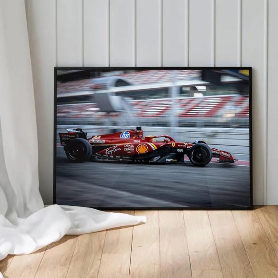 Poster Sur Toile Lewis Hamilton 7 - 60 X 90 Cm - Décoration Chambre, Bureau - Impression Haute Qualité, Toile - 3