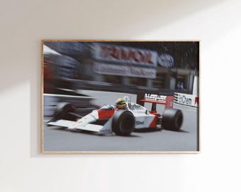 アイルトン・セナ マクラーレン F1 ポスター：ヴィンテージ F1 アート