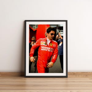 Charles LECLERC Poster Ferrari FORMULA 1 Wall POSTER Print A4 A3 A2 A1 Size, F1 Wall Art, Formula 1 Poster, Formula 1 Canva, F1 Print