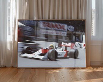 アイルトン・セナ マクラーレン F1 ポスター：ヴィンテージ F1 アート