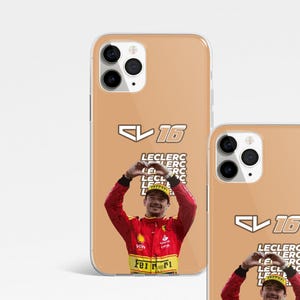 Charles LECLERC Handyhülle 16 FORMULA 1 iPhone 15 Pro Max, 14 Plus, 13, 12, 11, XR & Samsung S24, S23, A54, A53